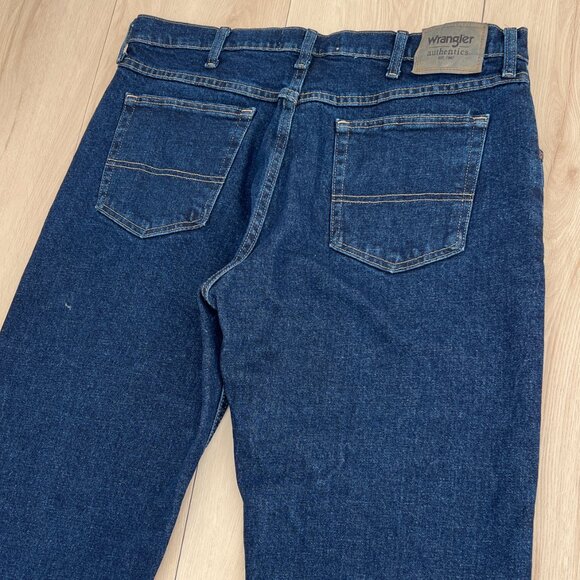 Wrangler Authentics Men's Classic 5-Pocket Regular Fit Dark Wash Jeans 36x29 - Picture 9 of 14